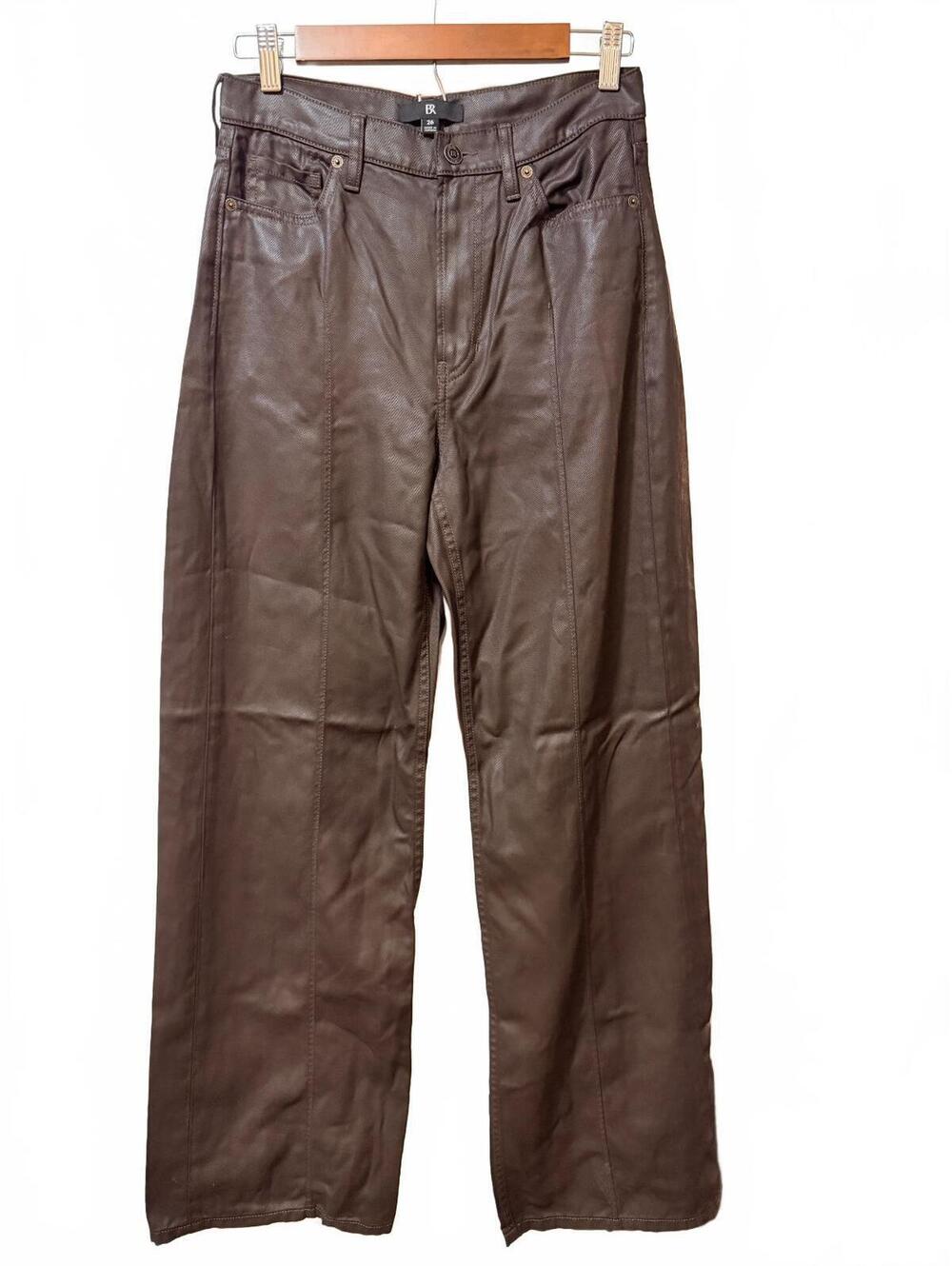 Banana Republic Coated Denim Pintuck Jeans Brown Size 26 Regular